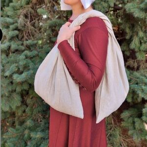 MEDIEVAL VIKING SHOULDER SACK LARP LINEN REENACTMENT BAG POUCH HISTORICAL